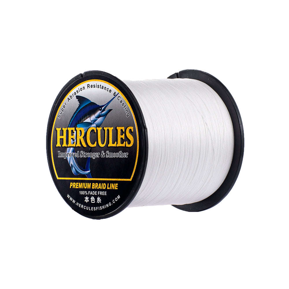 HERCULES No Fade Fishing Line White 8 Strands PE Braided Fishing Line10LB-120LB HERCULES