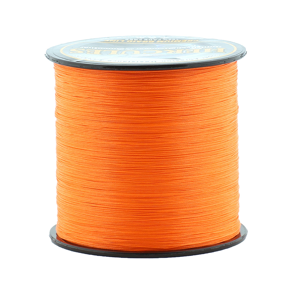 HERCULES No Fade Fishing Line Orange 8 Strands Strong PE Fishing Line 10LB-120LB Braided Fishing Lines HERCULES