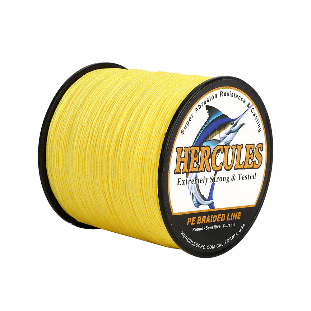 HERCULES 300M 328Yds Yellow 6lb-100lb PE Braided Fishing Line 4 Strand – HERCULES Fishing Tackle