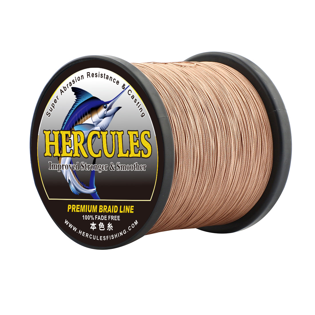 HERCULES No Fade Fishing Line Brown 8 Strands Strong PE Fishing Line 10LB-120LB Braided Fishing Lines HERCULES