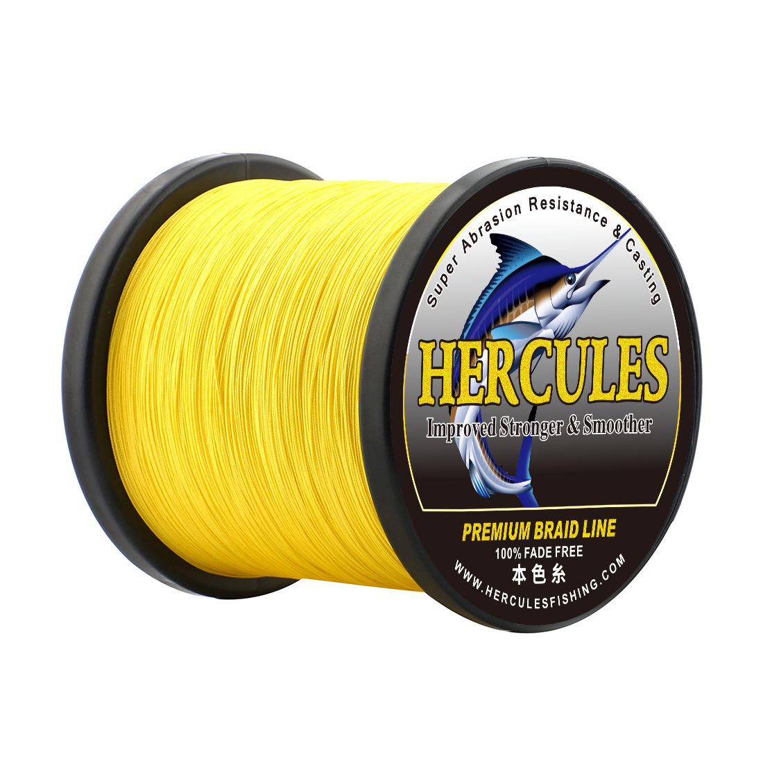 HERCULES No Fade Fishing Line Yellow 8 Strands Strong PE Fishing Line 10LB-120LB Braided Fishing Lines HERCULES