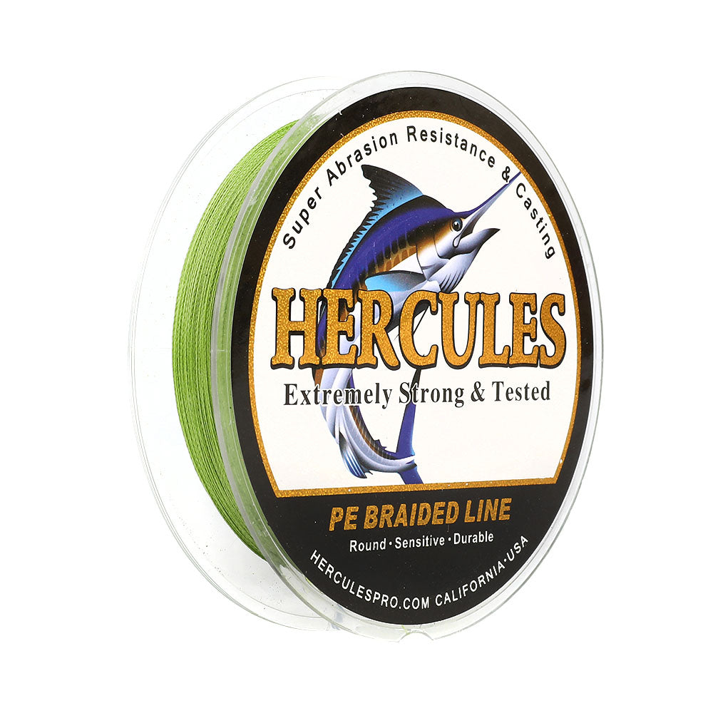 100M 109Yds Army Green 6lb-100lb HERCULES PE Braided Fishing Line 4 Strands HERCULES