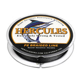 300M 328Yds Black 10lb-300lb HERCULES PE Braided Fishing Line 8 Strands HERCULES