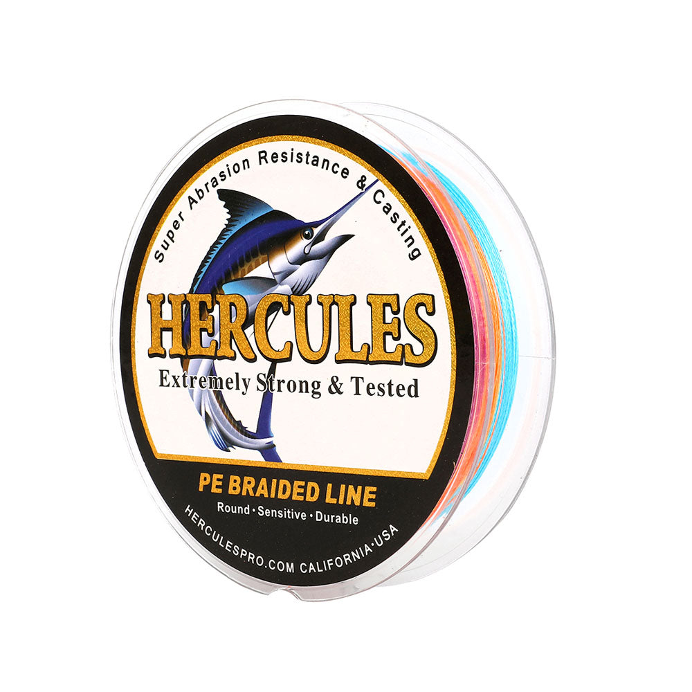 1000M 1094Yds Multicolor 6lb-100lb HERCULES PE Braided Fishing Line 4 Strands HERCULES