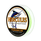 1000M 1094Yds Fluorescent Green 6lb-100lb HERCULES PE Braided Fishing Line 4 Strands HERCULES