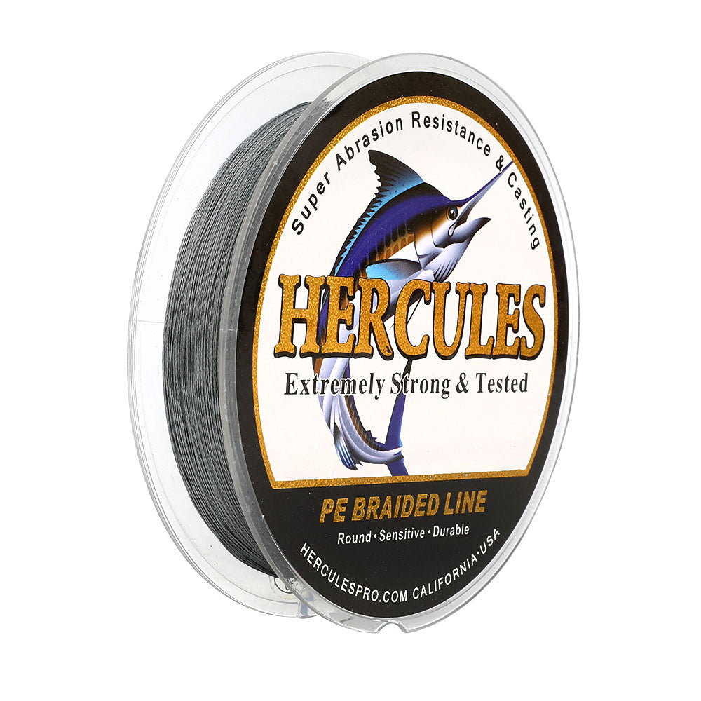 HERCULES Braided Fishing Line 12 Strands, 100-2000m 109-2196 Yards Braid  Fish Line, 10lbs-420lbs Test PE Lines for Saltwater Freshwater - Grey,  20lbs, 1000m : : Sports & Outdoors