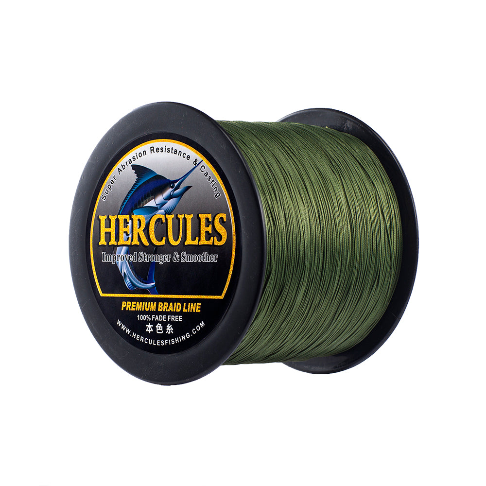 HERCULES No Fade Fishing Line Green 8 Strands PE Braided Fishing Line10LB-120LB HERCULES