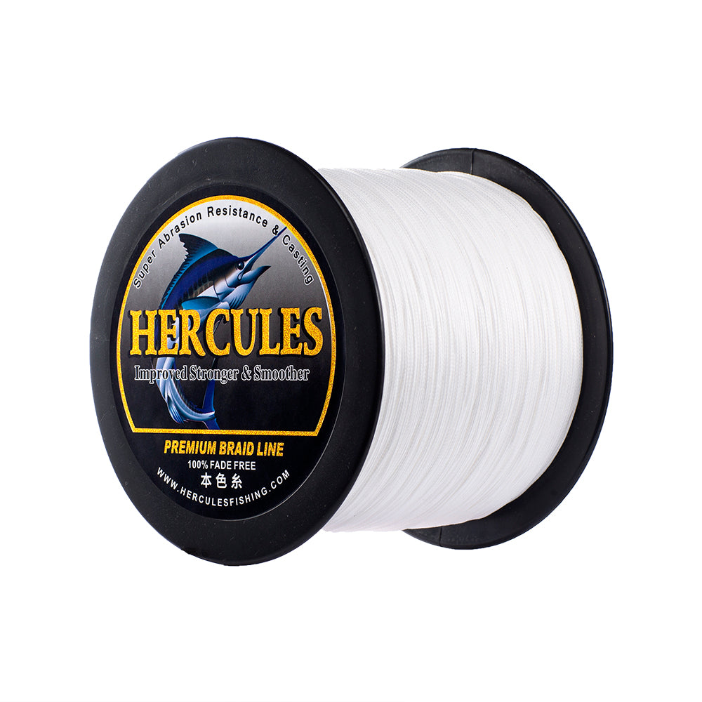 HERCULES No Fade Fishing Line White 8 Strands PE Braided Fishing Line10LB-120LB HERCULES