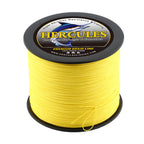 HERCULES No Fade Fishing Line Yellow 4 Strands 6LB-100LB Super Strong PE Braided Fishing Line HERCULES