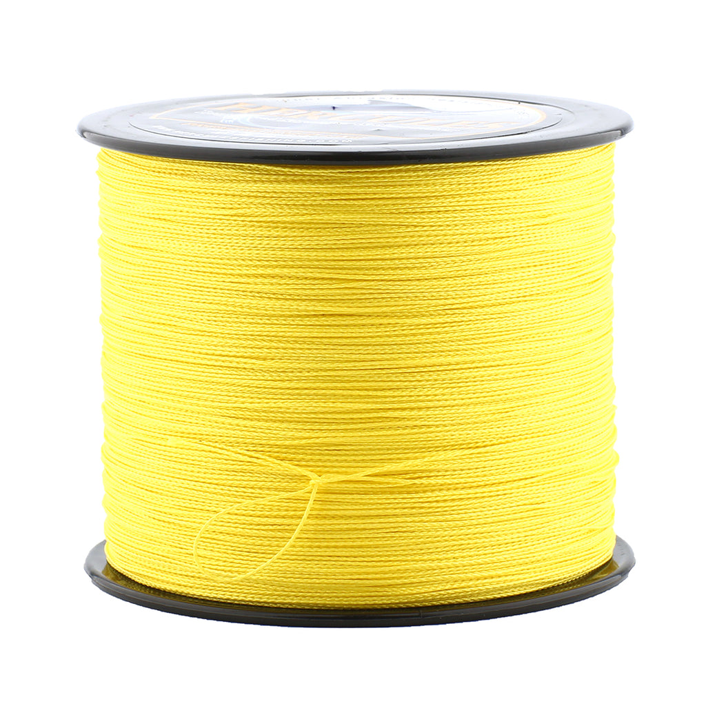HERCULES No Fade Fishing Line Yellow 4 Strands 6LB-100LB Super Strong PE Braided Fishing Line HERCULES