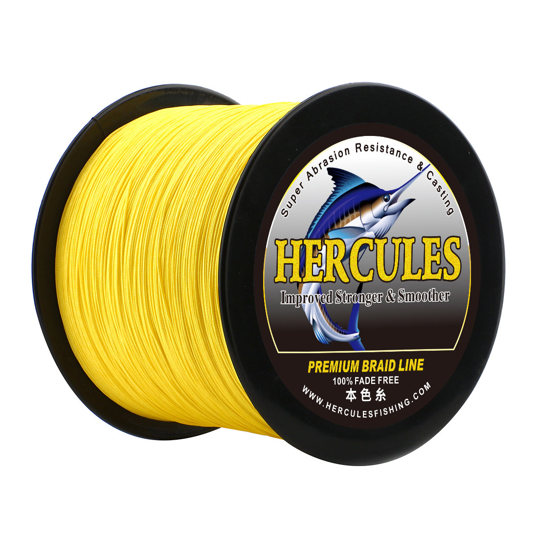 HERCULES No Fade Fishing Line Yellow 8 Strands Strong PE Fishing Line 10LB-120LB Braided Fishing Lines HERCULES