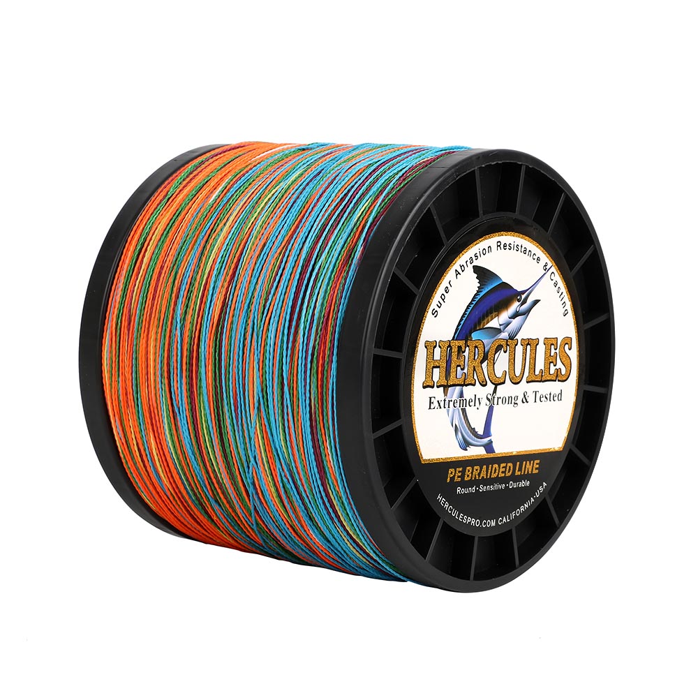  HERCULES Super Strong 1000M 1094 Yards Braided Fishing Line 8  LB Test For Saltwater Freshwater PE Braid Fish Lines 4 Strands - Blue, 8LB
