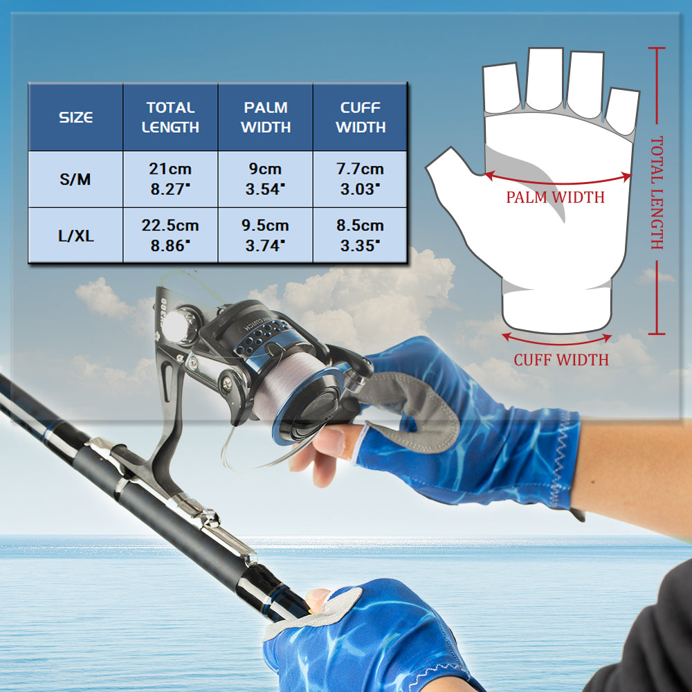 HERCULES Fishing Gloves with Carabiner UPF 50+ Sun Protection Gloves HERCULES SALE