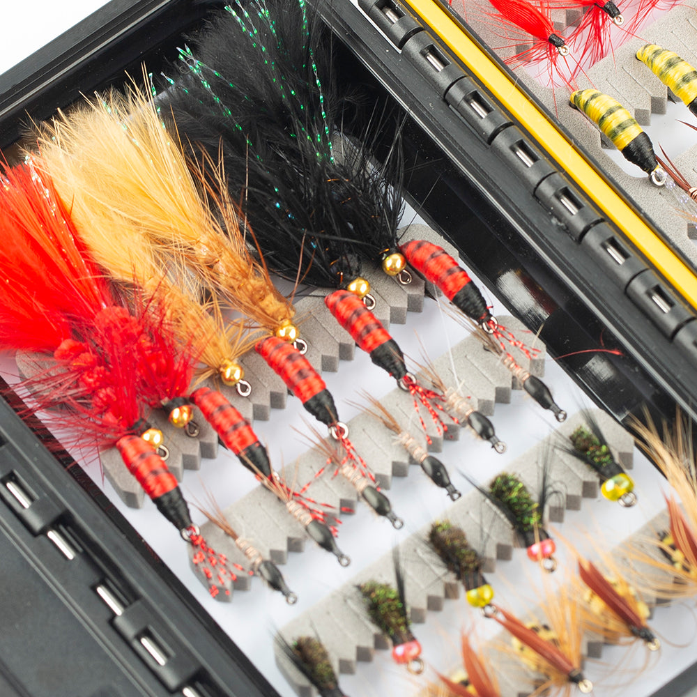 Flyfishing Baits Set: Trout, Salmon, Nymphs Dry/Wet, Tackle Accessories  From Zhi09, $14.24