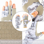 HERCULES Fishing Gloves with Carabiner UPF 50+ Sun Protection Gloves HERCULES SALE