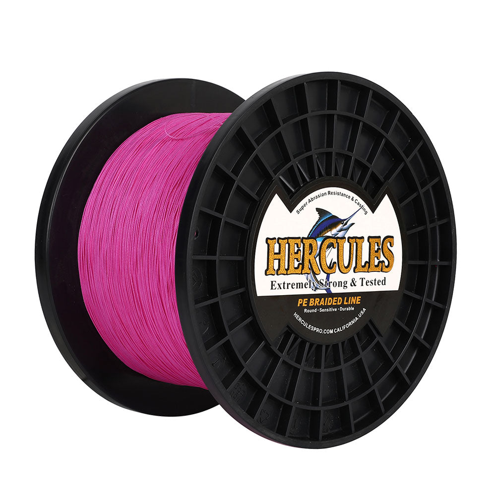 HERCULES 2000M 2187Yds Pink 10lb-250lb PE Braid Fishing Line 12