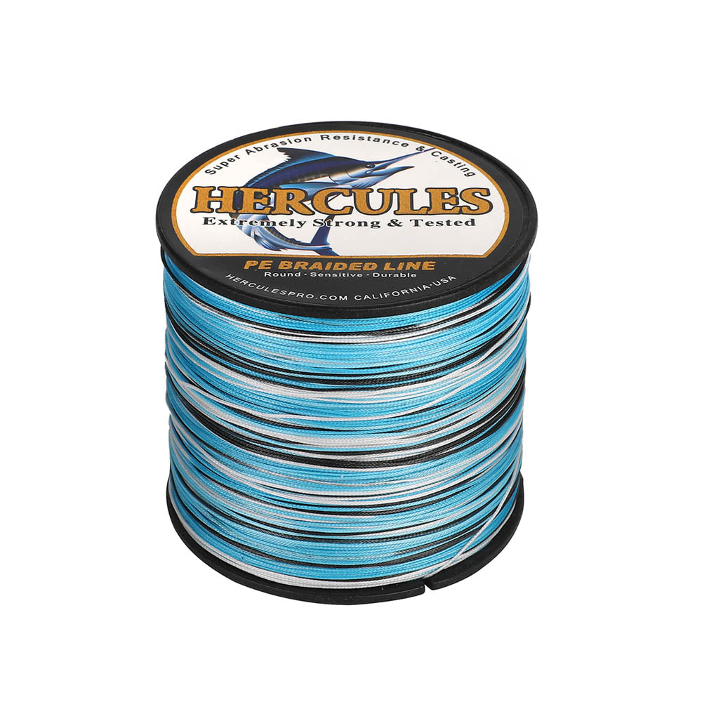 HERCULES 300M 328Yds Camo Blue 10lb-420lb PE Braid Fishing Line 12 Strands HERCULES