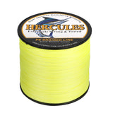 HERCULES 300M 328Yds Fluorescent Yellow 10lb-420lb PE Braid Fishing Line 12 Strands HERCULES