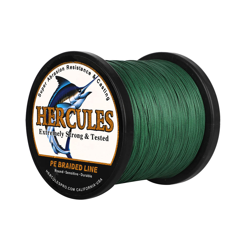 HERCULES 1000M 1094Yds Green 10lb-420lb PE Braid Fishing Line 12 Strands HERCULES