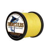 HERCULES 1000M 1094Yds Yellow 10lb-420lb PE Braid Fishing Line 12 Strands HERCULES