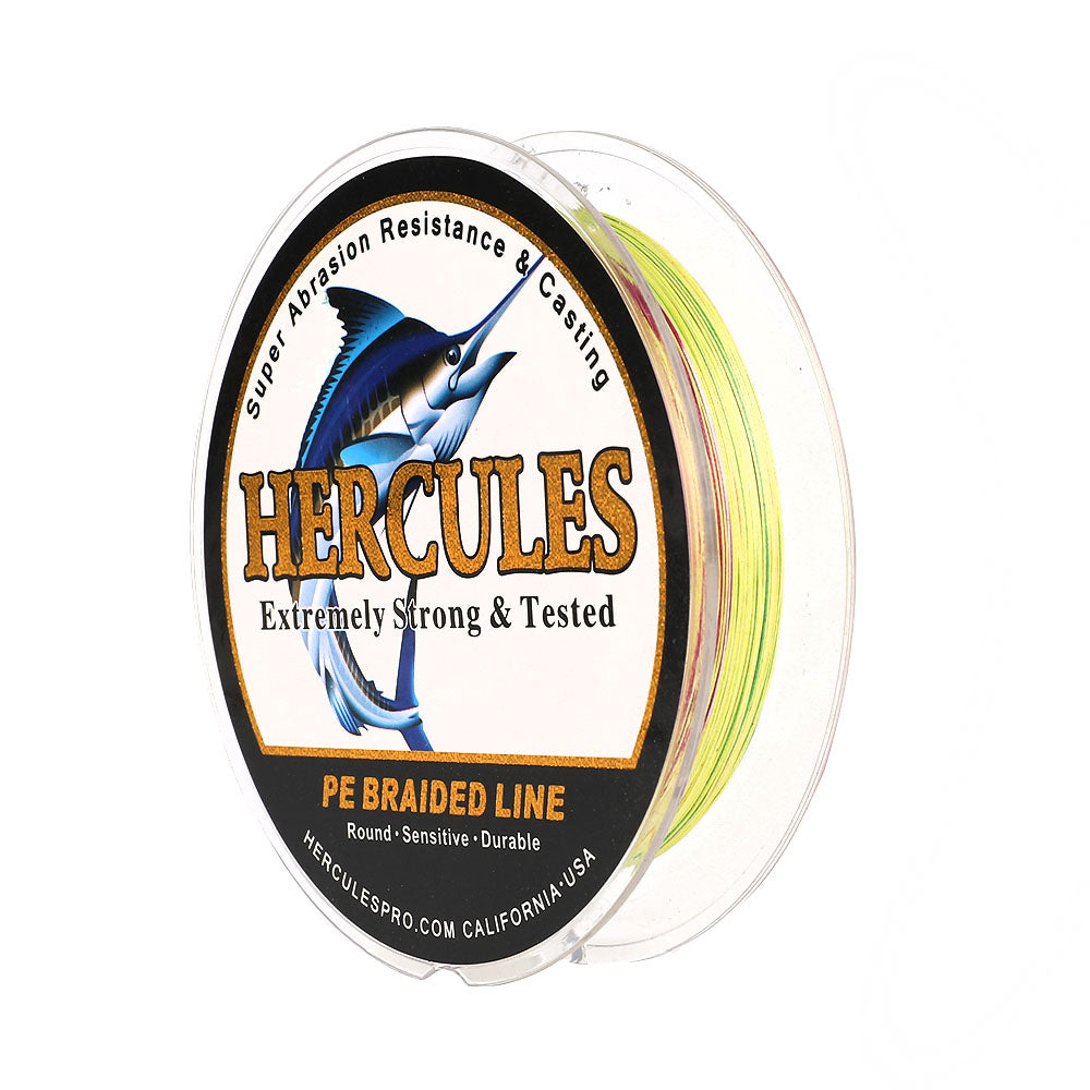 HERCULES 100M 109Yds Multicolor 10lb-420lb PE Braid Fishing Line 12 Strands HERCULES