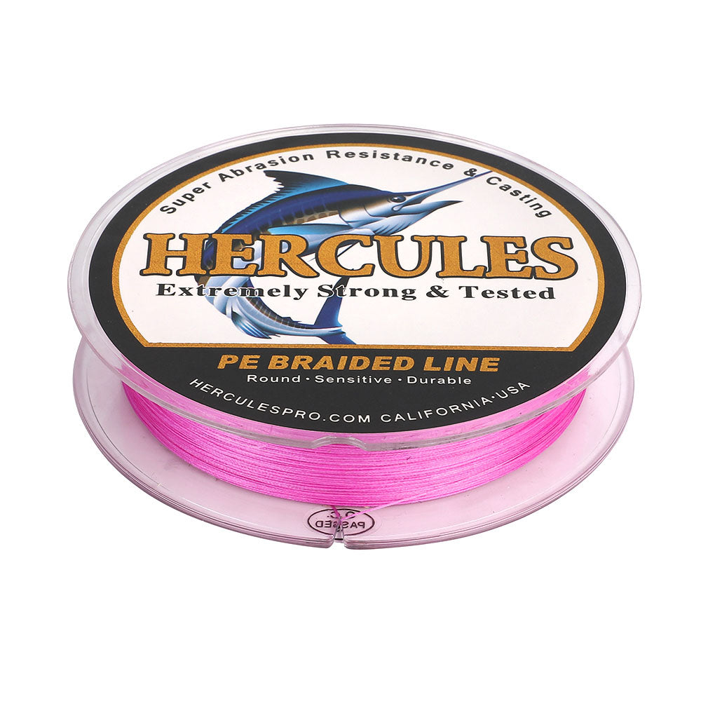 HERCULES 100M 109Yds Pink 10lb-420lb PE Braid Fishing Line 12