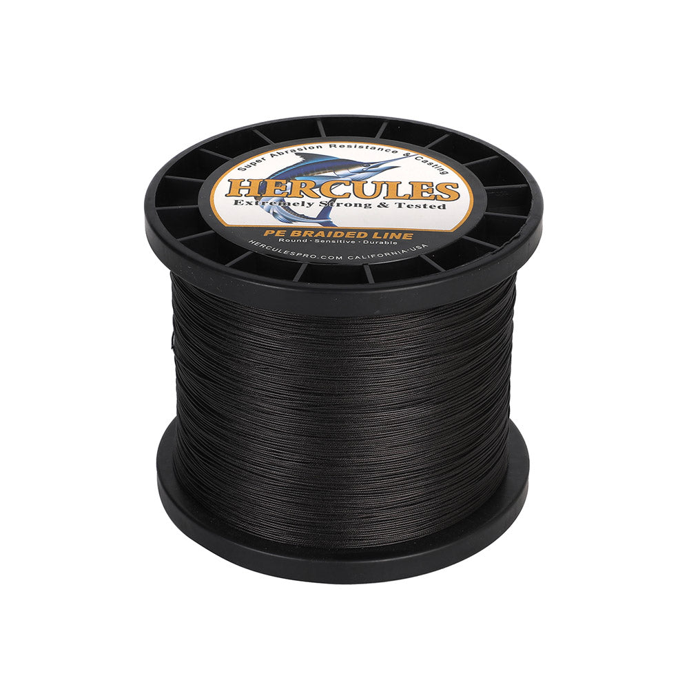 HERCULES 1500M 1640Yds Black 10lb-250lb PE Braid Fishing Line 12 Strands HERCULES