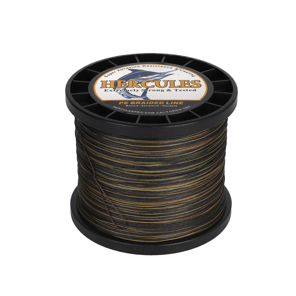 HERCULES 1500M 1640Yds Camouflage 10lb-250lb PE Braid Fishing Line 12 Strands HERCULES