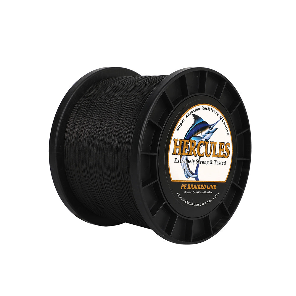HERCULES 1500M 1640Yds Black 10lb-250lb PE Braid Fishing Line 12 Strands HERCULES