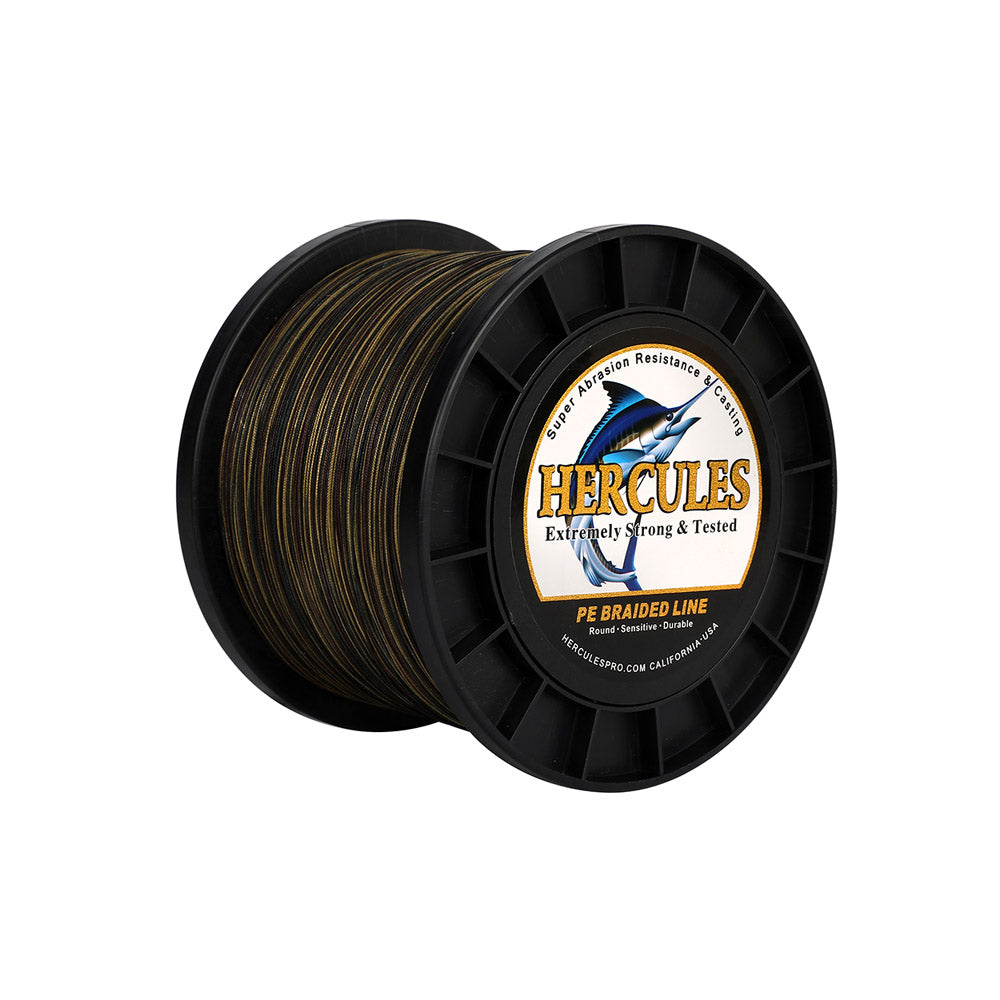 HERCULES 1500M 1640Yds Camouflage 10lb-250lb PE Braid Fishing Line 12 Strands HERCULES