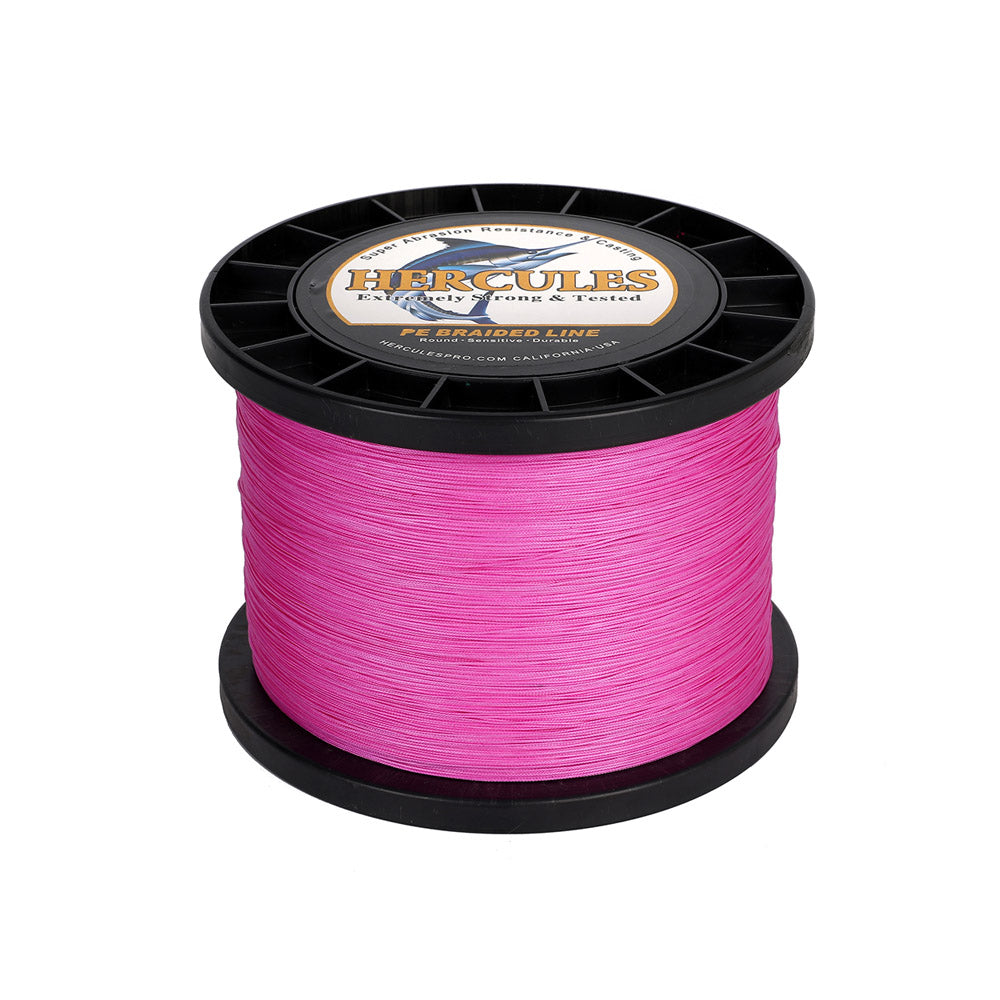 HERCULES 1000M 1094Yds Pink 10lb-420lb PE Braid Fishing Line 12 Strands HERCULES